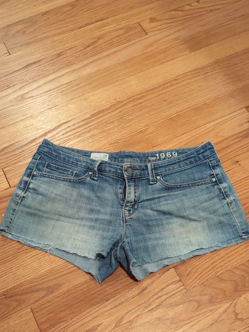 GAP Women's Faded Blue Denim Cutoff Shorts